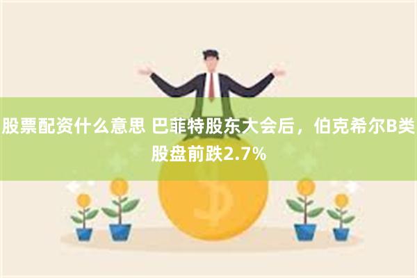 股票配资什么意思 巴菲特股东大会后，伯克希尔B类股盘前跌2.7%