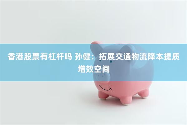 香港股票有杠杆吗 孙健：拓展交通物流降本提质增效空间