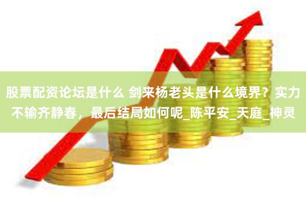 股票配资论坛是什么 剑来杨老头是什么境界？实力不输齐静春，最后结局如何呢_陈平安_天庭_神灵