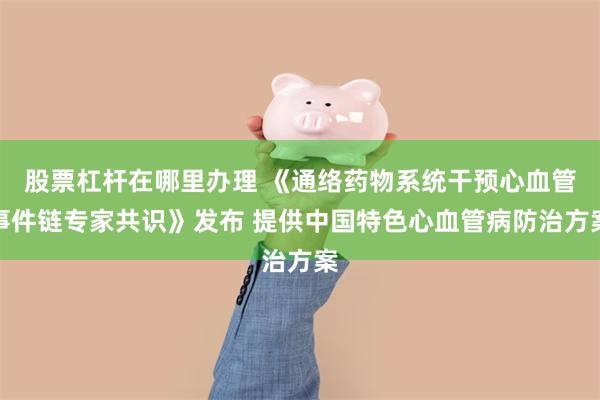 股票杠杆在哪里办理 《通络药物系统干预心血管事件链专家共识》发布 提供中国特色心血管病防治方案